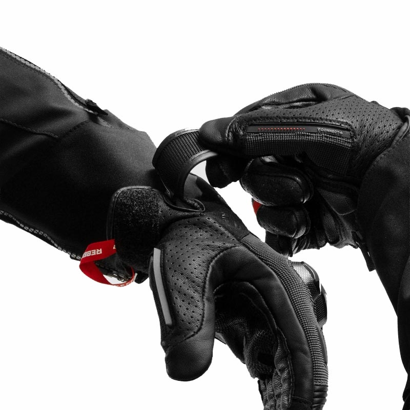 Rebelhorn Defender motorhandschoenen zwart-rood