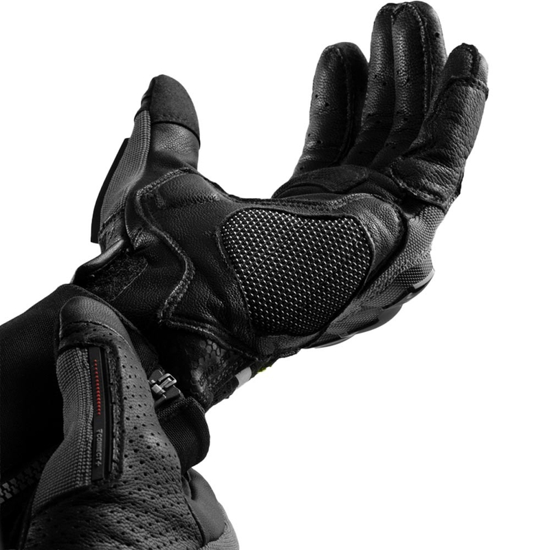 Rebelhorn Defender motorhandschoenen zwart-grijs-fluo geel