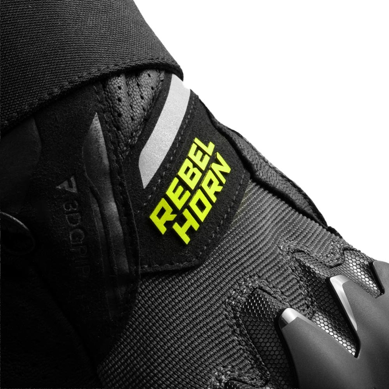 Rebelhorn Defender motorhandschoenen zwart-grijs-fluo geel