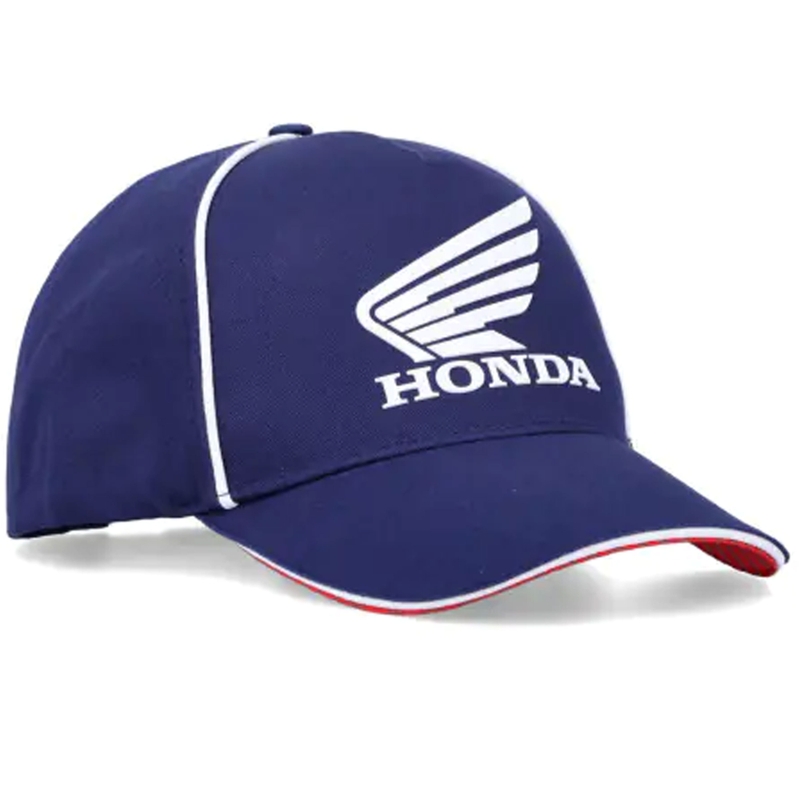 Honda Racing baseballpet met witte vleugel blauw