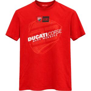 T-shirt Ducati Corse Marc Marquez Big Helmet 93 rood