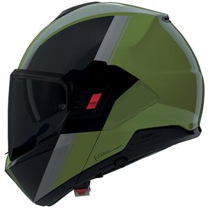 Opklapbare motorhelm Nolan N120-1 Verniciatura Speciale N-COM 354 glanzend groen-zwart-grijs