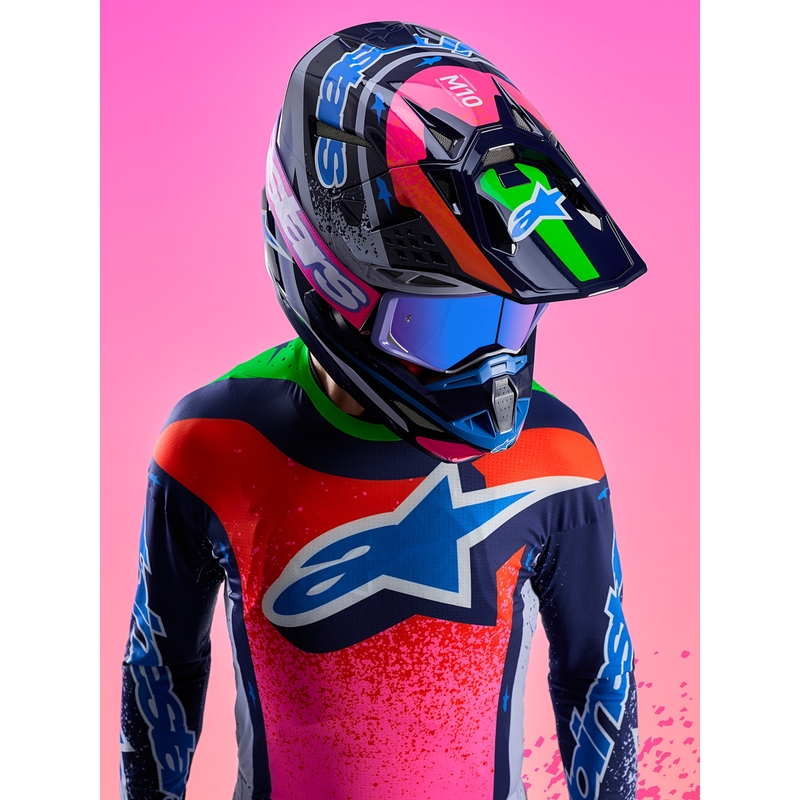 Alpinestars Supertech S-M10 Limited Edition Records Motocrosshelm Grijs