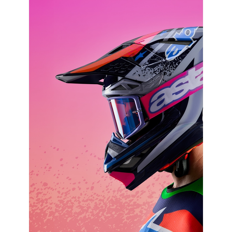 Alpinestars Supertech S-M10 Limited Edition Records Motocrosshelm Grijs