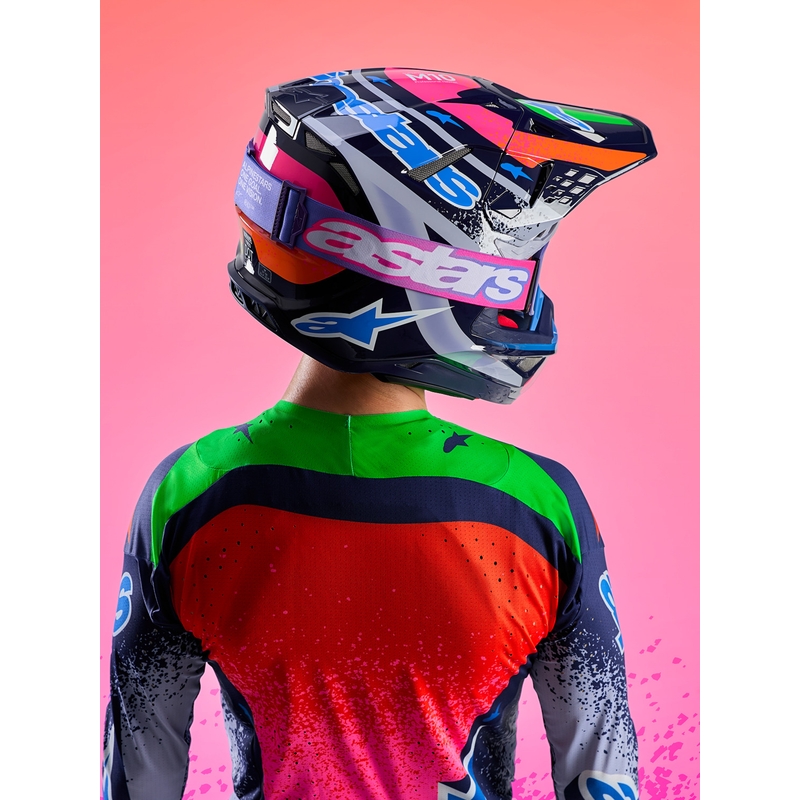 Alpinestars Supertech S-M10 Limited Edition Records Motocrosshelm Grijs