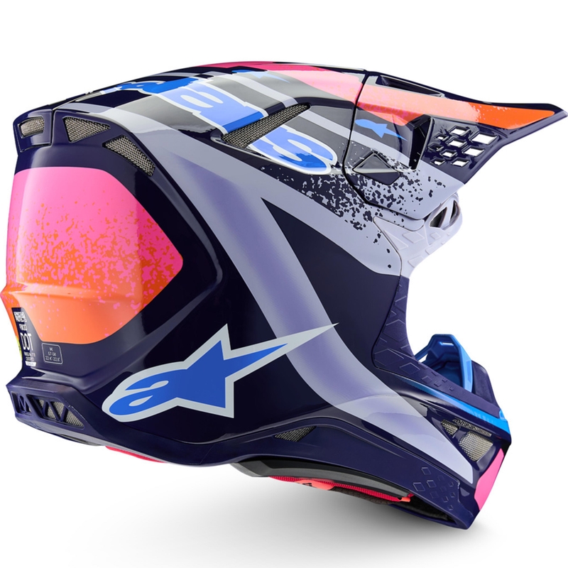 Alpinestars Supertech S-M10 Limited Edition Records Motocrosshelm Grijs