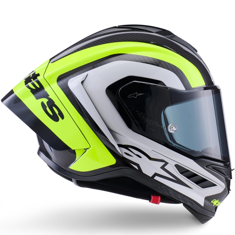 Alpinestars Supertech R10 Arius integraalhelm voor motorfietsen, zwart-fluorescent geel-wit