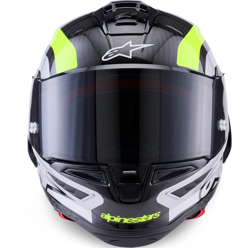 Alpinestars Supertech R10 Arius integraalhelm voor motorfietsen, zwart-fluorescent geel-wit