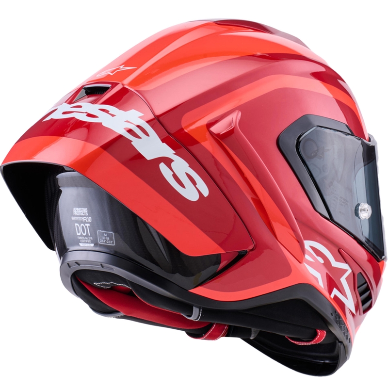 Alpinestars Supertech R10 Arius integraal motorhelm fluo rood-rood-zwart-wit
