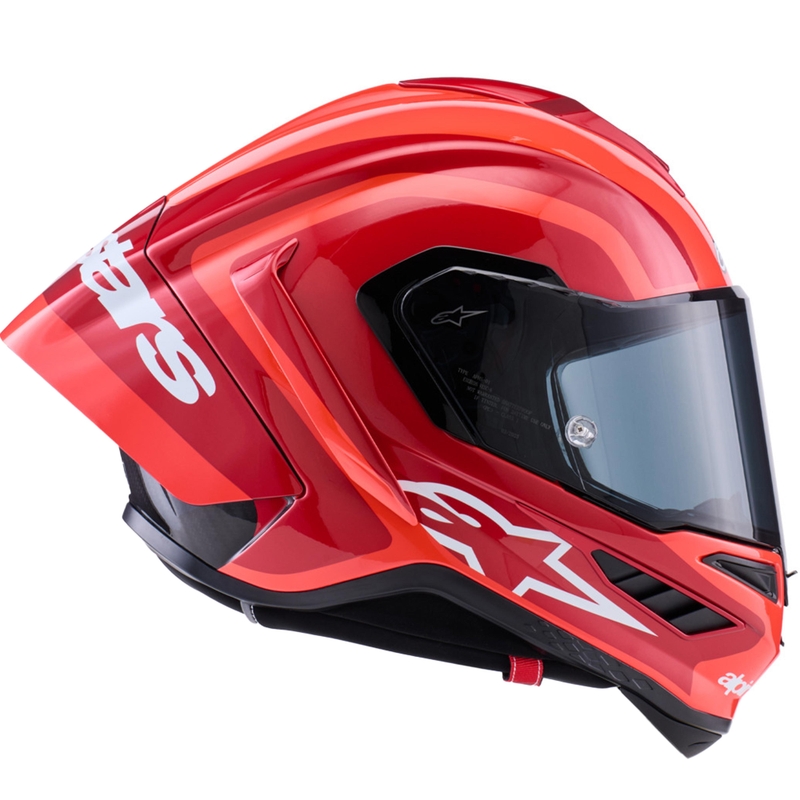 Alpinestars Supertech R10 Arius integraal motorhelm fluo rood-rood-zwart-wit