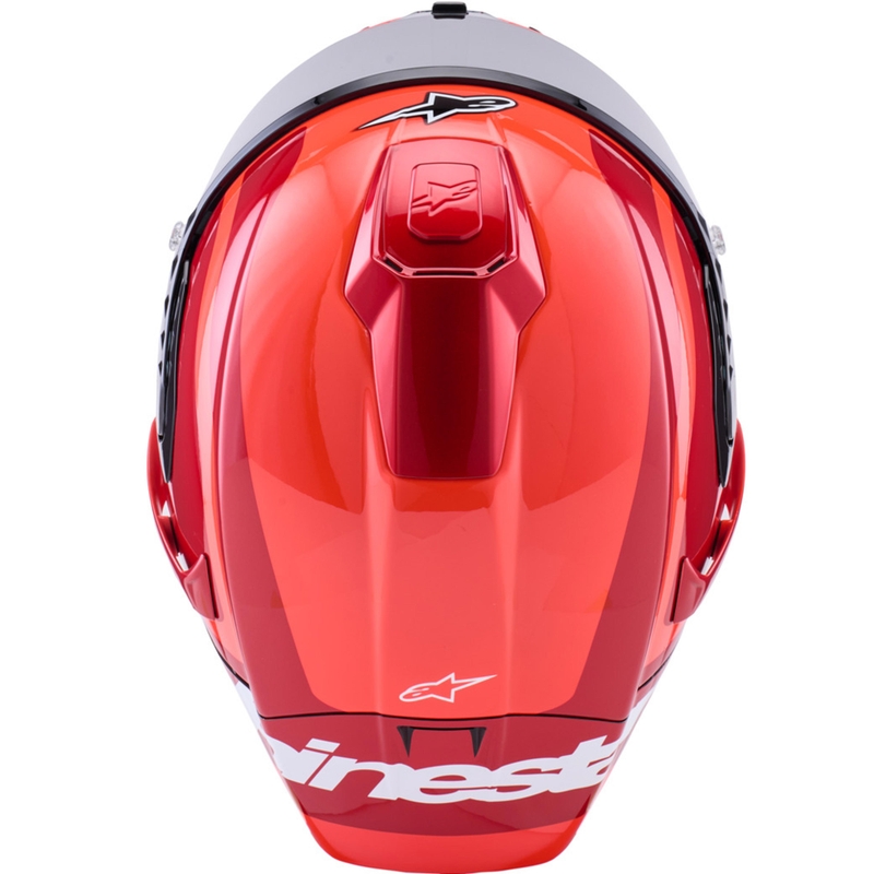 Alpinestars Supertech R10 Arius integraal motorhelm fluo rood-rood-zwart-wit