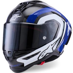 Alpinestars Supertech R10 Arius integraalhelm voor motorfietsen, zwart-blauw-wit