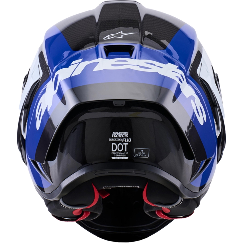 Alpinestars Supertech R10 Arius integraalhelm voor motorfietsen, zwart-blauw-wit