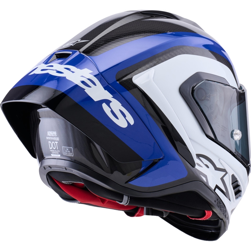 Alpinestars Supertech R10 Arius integraalhelm voor motorfietsen, zwart-blauw-wit