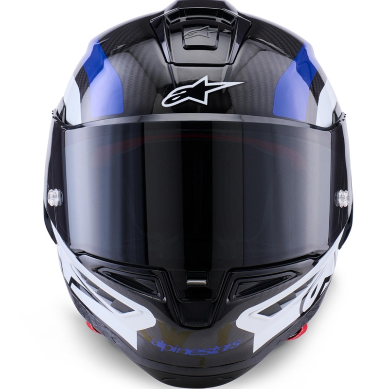 Alpinestars Supertech R10 Arius integraalhelm voor motorfietsen, zwart-blauw-wit