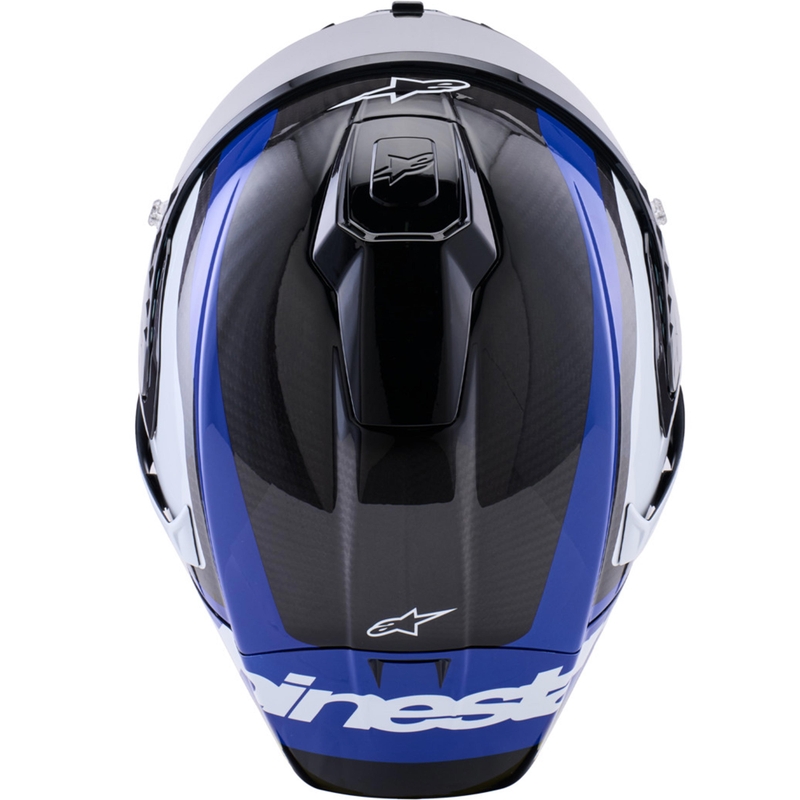 Alpinestars Supertech R10 Arius integraalhelm voor motorfietsen, zwart-blauw-wit