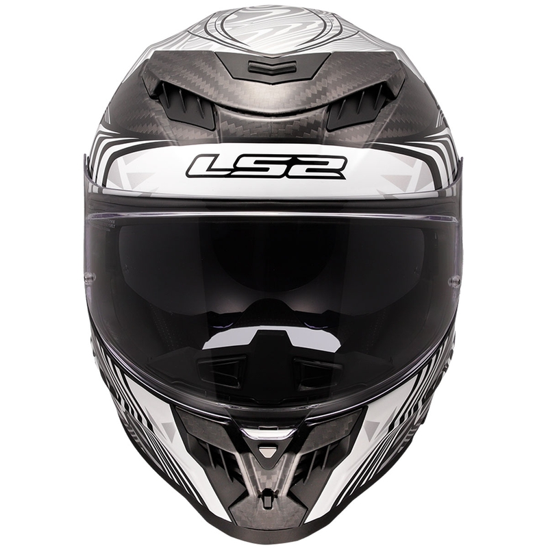 LS2 FF807 Dragon Carbon Enthum integraal motorhelm glanzend zilver