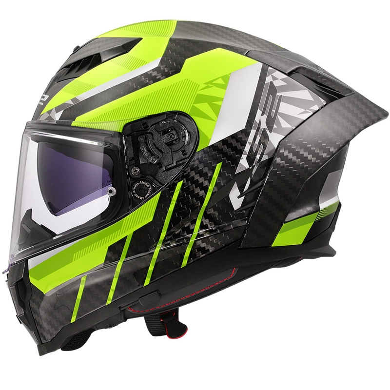 Integraal motorhelm LS2 FF807 Dragon Trax fluo geel