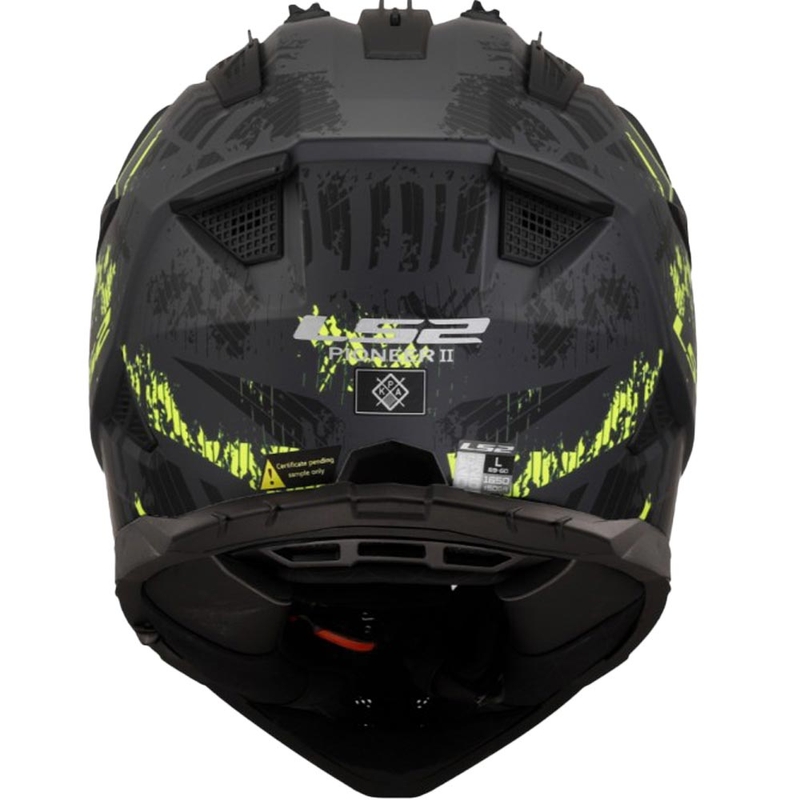 Enduro motorhelm LS2 MX702 PIONEER II CRAZY zwart-fluor geel