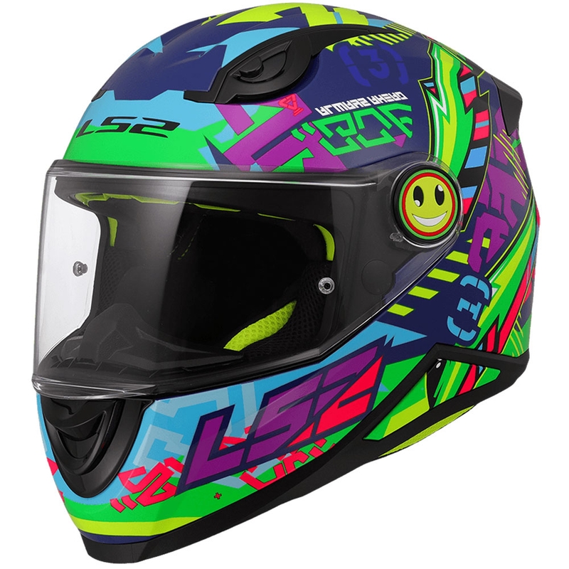 Kinder integraalhelm voor motorfietsen LS2 FF812 Svent glanzend blauwgroen