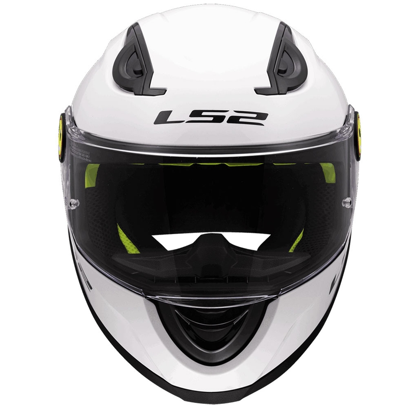 Kinder integraalhelm voor motorfietsen LS2 FF812, effen glanzend wit