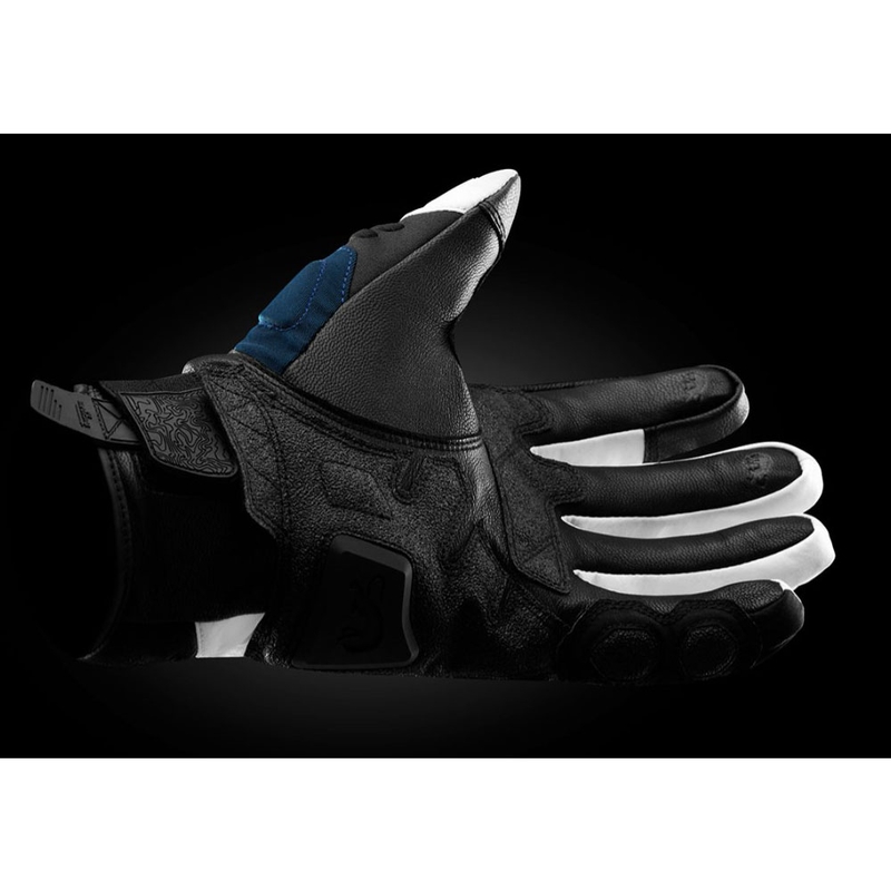 Furygan Balmaz All Seasons motorhandschoenen zwart-blauw-parelmoer