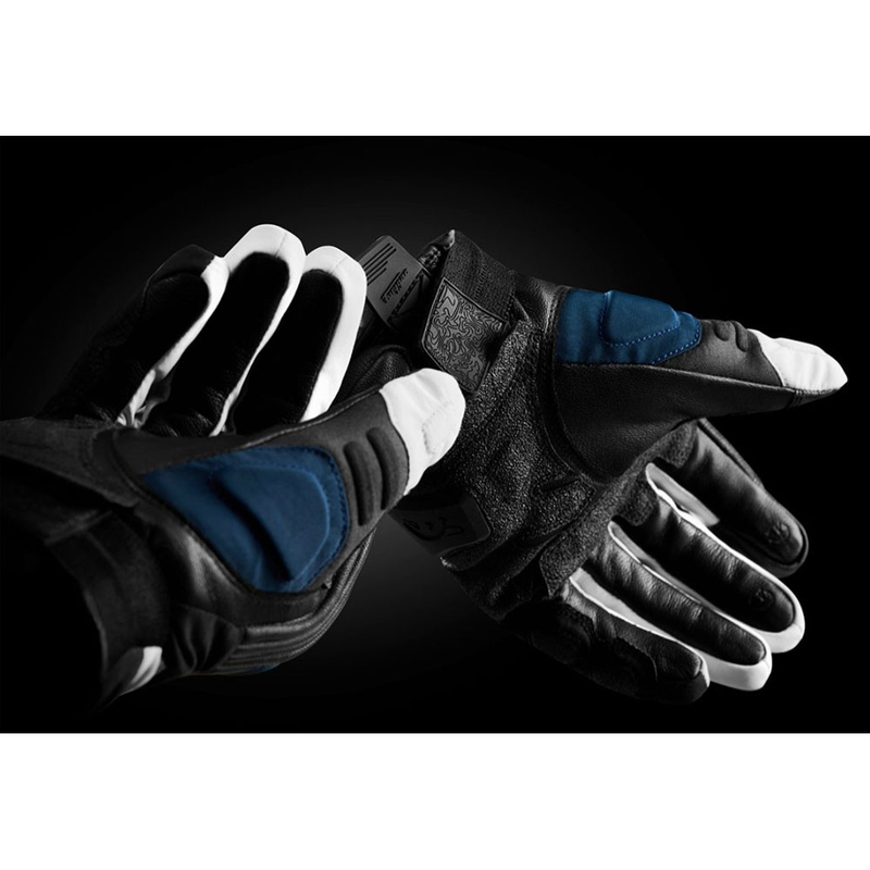 Furygan Balmaz All Seasons motorhandschoenen zwart-blauw-parelmoer