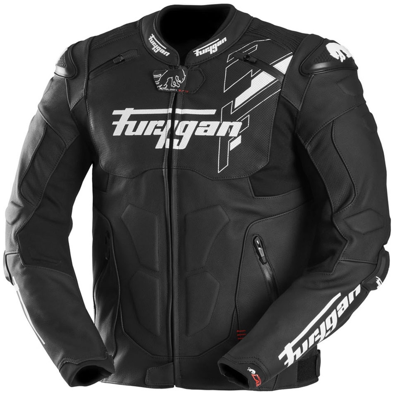 Furygan Raptor Evo 3 leren motorjas zwart-wit