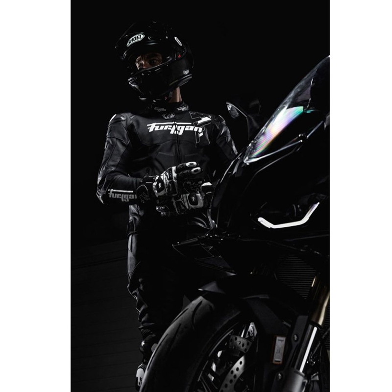 Furygan Raptor Evo 3 leren motorjas zwart-wit