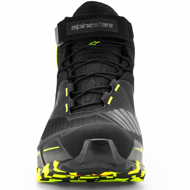 Alpinestars CR-X Drystar motorlaarzen zwart-donkergrijs-fluorgeel