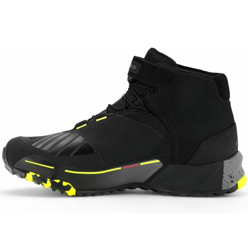 Alpinestars CR-X Drystar motorlaarzen zwart-donkergrijs-fluorgeel