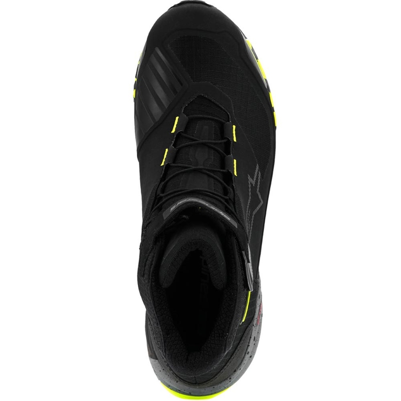 Alpinestars CR-X Drystar motorlaarzen zwart-donkergrijs-fluorgeel