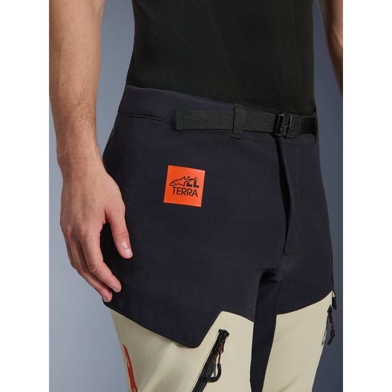 Alpinestars Halo PRO Drystar XF motorbroek crème-zwart-rood