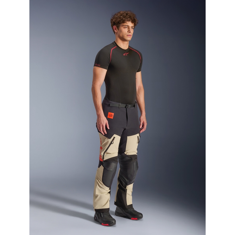 Alpinestars Halo PRO Drystar XF motorbroek crème-zwart-rood