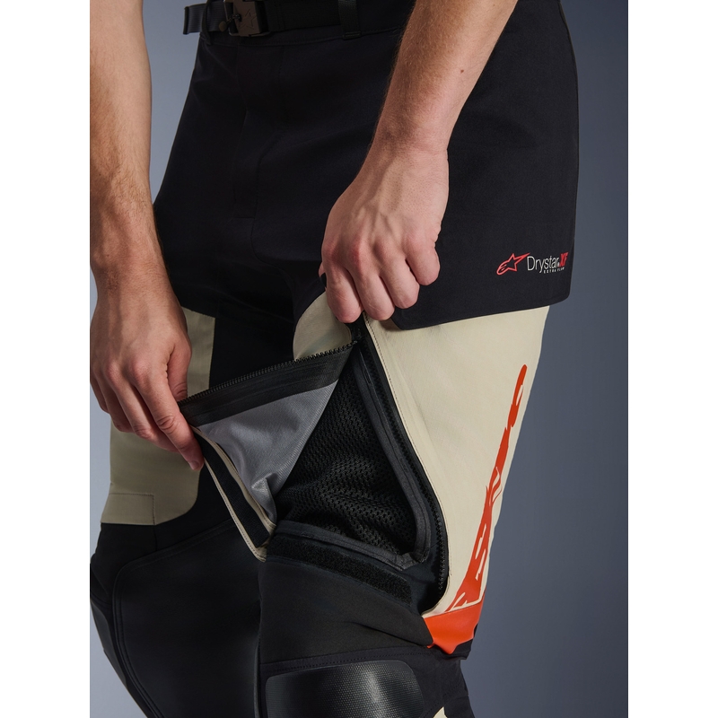 Alpinestars Halo PRO Drystar XF motorbroek crème-zwart-rood