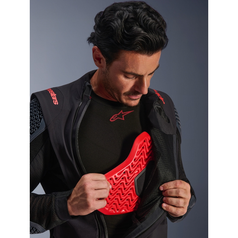 Alpinestars Halo PRO Drystar XF motorjas zwart-donkergrijs-rood