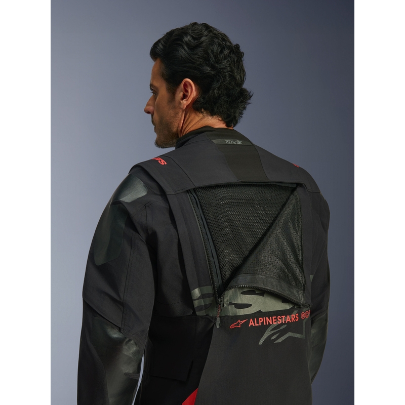 Alpinestars Halo PRO Drystar XF motorjas zwart-donkergrijs-rood