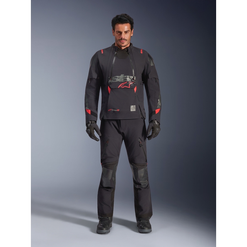 Alpinestars Halo PRO Drystar XF motorjas zwart-donkergrijs-rood