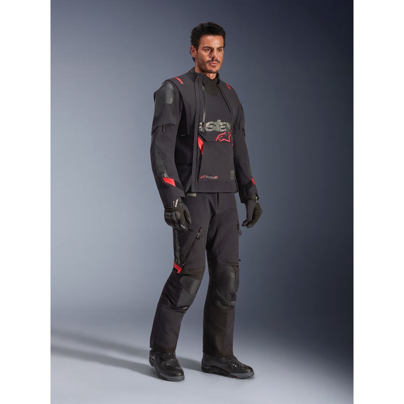 Alpinestars Halo PRO Drystar XF motorjas zwart-donkergrijs-rood