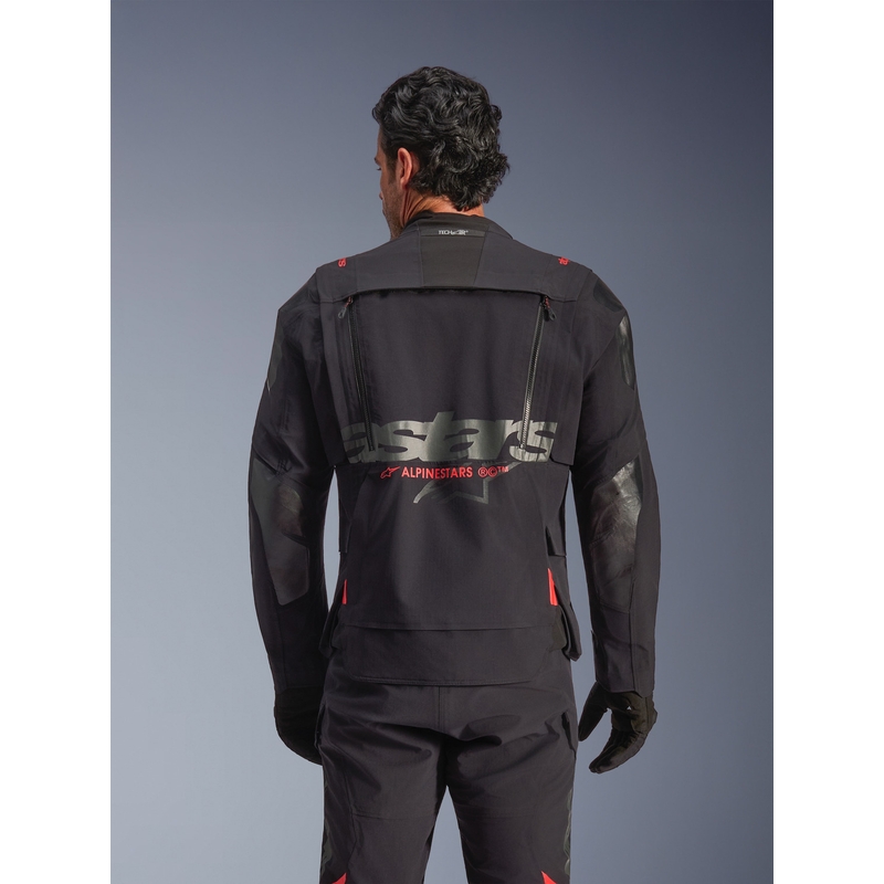 Alpinestars Halo PRO Drystar XF motorjas zwart-donkergrijs-rood