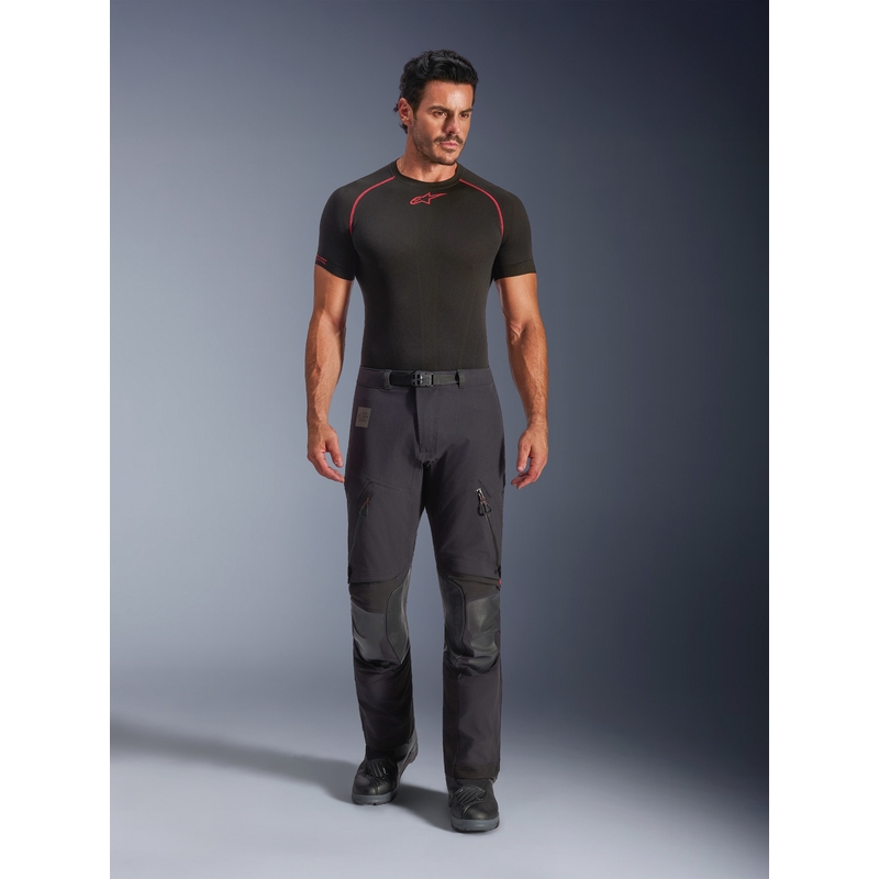 Alpinestars Halo PRO Drystar XF motorbroek zwart-donkergrijs-rood