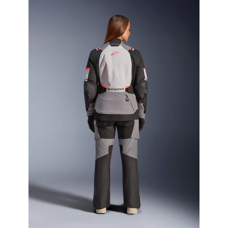 Alpinestars Stella Andes V4 Drystar dames motorjas donkergrijs-lichtgrijs-zwart-rood