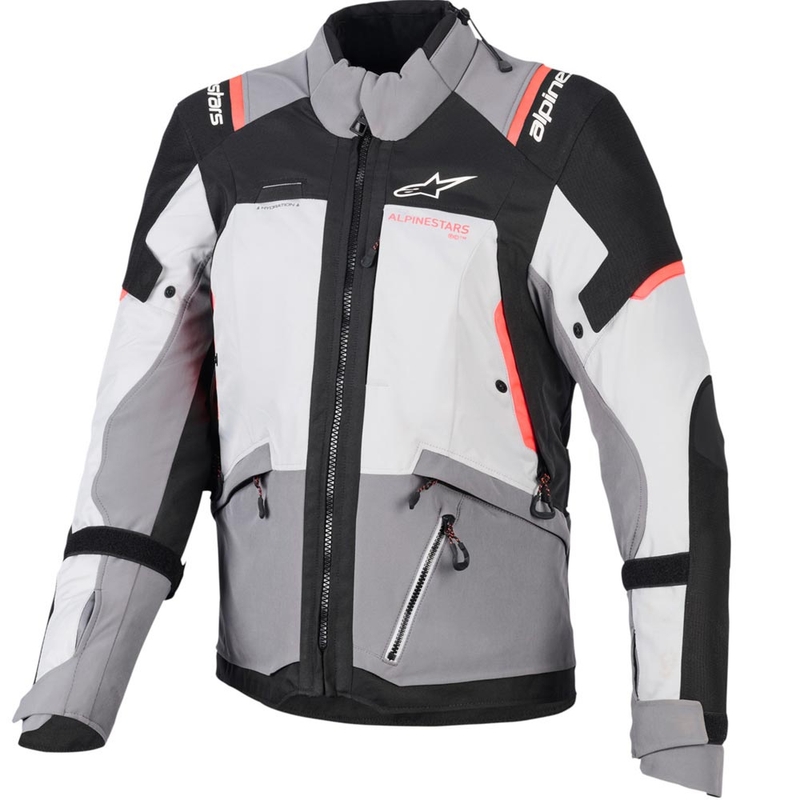 Alpinestars Stella Andes V4 Drystar dames motorjas donkergrijs-lichtgrijs-zwart-rood
