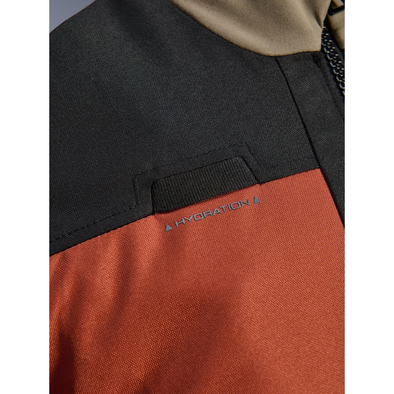 Alpinestars Andes V4 Drystar motorjas lichtbruin-donkeroranje-zwart
