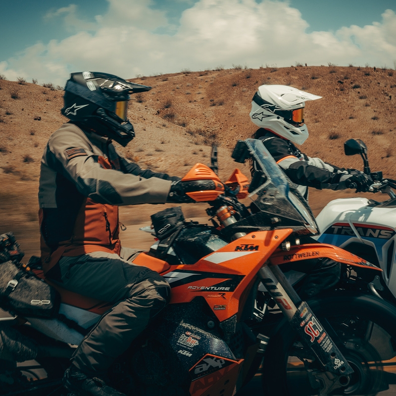 Alpinestars Andes V4 Drystar motorjas lichtbruin-donkeroranje-zwart