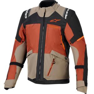 Alpinestars Andes V4 Drystar motorjas lichtbruin-donkeroranje-zwart