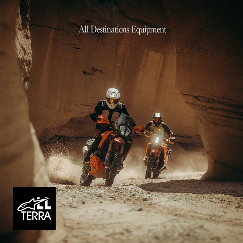 Alpinestars Andes V4 Drystar motorjas in crème-lichtbruin-zwart-fluoranje