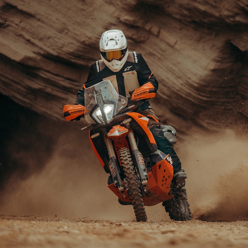 Alpinestars Andes V4 Drystar motorjas in crème-lichtbruin-zwart-fluoranje