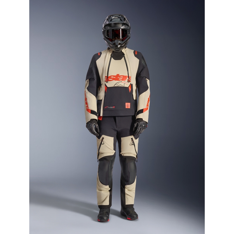 Alpinestars Halo PRO Drystar XF motorjas crème-zwart-rood