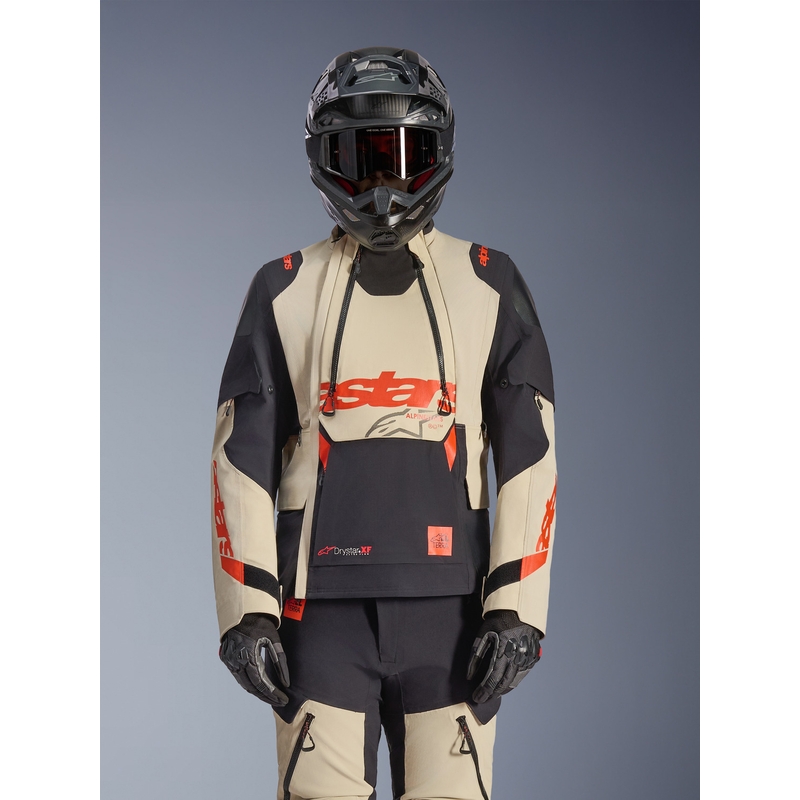 Alpinestars Halo PRO Drystar XF motorjas crème-zwart-rood